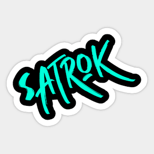 Satrok Brand (Teal) Sticker